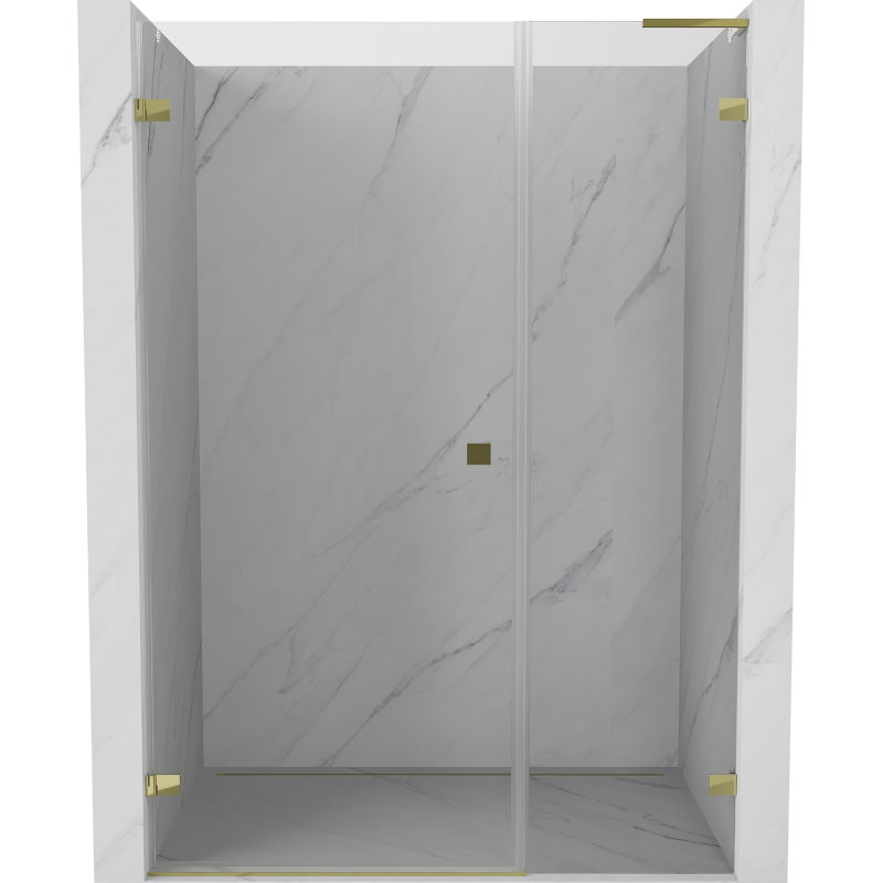 Mexen Lunar-B L dušo durys, atveriamos kairiosios 150 cm, skaidrios, auksinės - 832SL-150-050-50-00-L