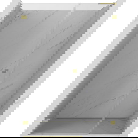 Mexen Lunar-B L atveriamos dušo durys kairės 110 cm, permatomos, auksinės matinės - 832SL-110-050-55-00-L