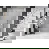 Mexen Lunar-B kairiosios pusės dušo durys 125 cm, permatomos, baltos - 832S-125-050-20-00-L