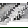 Mexen Lunar-B kairiosios pusės dušo durys 125 cm, permatomos, baltos - 832S-125-050-20-00-L