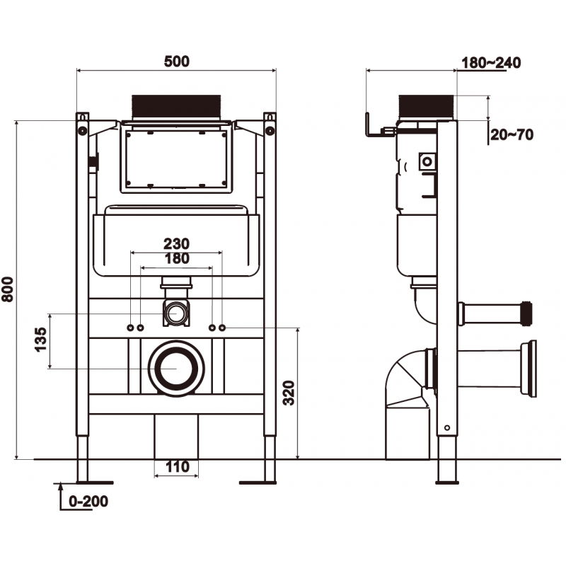 Mexen Tex Air XS-U pneumatinis potinkinės montavimo rėmas WC - 61850A