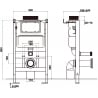 Mexen Tex Air XS-U potinkinis pneumatinis WC rėmas - 61850A