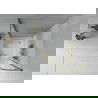 Mexen Rio pusiau apvalus dušo kabina 70 x 70 cm, juostos, auksinė + Rio padėklas, baltas - 863-070-070-50-20-4710