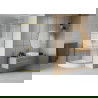 Mexen Rio pusiau apvalus dušo kabina 70 x 70 cm, juostos, auksinė + Rio padėklas, baltas - 863-070-070-50-20-4710