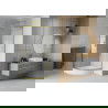 Mexen Rio pusiau apvalus dušo kabina 70 x 70 cm, juostos, auksinė + Rio padėklas, baltas - 863-070-070-50-20-4710