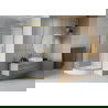 Mexen Rio pusapvalė dušo kabina 70 x 70 cm, matinė, auksinė + Rio padėklas, baltas - 863-070-070-50-30-4710