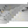 Mexen Rio pusapvalė dušo kabina 70 x 70 cm, matinė, auksinė + Rio padėklas, baltas - 863-070-070-50-30-4710