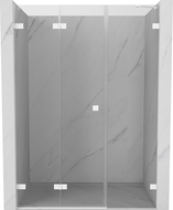 Mexen Lunar-F sulankiojamos dušo durys, kairinės 140 cm, skaidrios, baltos - 836S-140-050-20-00-L
