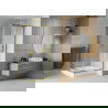 Mexen Rio kvadrato formos dušo kabina 90 x 90 cm, skaidri, auksinė + Rio dušo padėklas, baltas - 860-090-090-50-00-4510