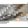 Mexen Rio kvadratinė dušo kabina 90 x 90 cm, matinė, auksinė + Rio padėklas, baltas - 860-090-090-50-30-4510