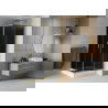 Mexen Rio kvadratinė dušo kabina 90 x 90 cm, grafitas, auksinis + brodelis Rio, baltas - 860-090-090-50-40-4510