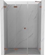Mexen Lunar-F sulankstomos dušo durys kairės 120 cm, skaidrios, šlifuotas varis - 836S-120-050-65-00-L
