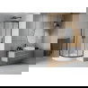 Mexen Rio pusapvalė dušo kabina 80 x 80 cm, matinė, juoda + Rio padėklas, baltas - 863-080-080-70-30-4710