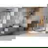 Mexen Rio pusapvalė dušo kabina 80 x 80 cm, matinė, juoda + Rio padėklas, baltas - 863-080-080-70-30-4710