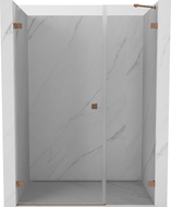 Mexen Lunar-B dušo durys dešinios, 130 cm, skaidrus, šlifuotas varis - 832S-130-050-65-00-L