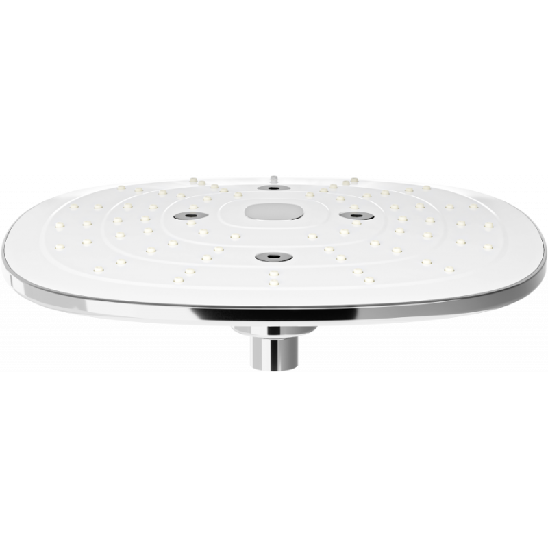 Mexen D-17 lietaus dušo galvutė 24x24 cm, chromo/balta - 79717-02