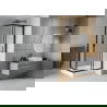 Mexen Rio kvadratinė dušo kabina 90 x 90 cm, matinė, juoda + Rio padėklas, baltas - 860-090-090-70-30-4510