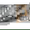 Mexen Rio kvadratinė dušo kabina 90 x 90 cm, matinė, juoda + Rio padėklas, baltas - 860-090-090-70-30-4510