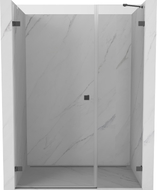 Mexen Lunar-B kairiosios pusės atveriamos dušo durys 145 cm, skaidrios, šautuvas pilkai šlifuotas - 832S-145-050-66-00-L