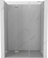 Mexen Lunar-F sulankstomos dušo durys kairė 140 cm, skaidrios, šlifuotas nikelis - 836S-140-050-97-00-L
