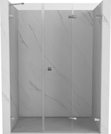 Mexen Lunar-F sulankstomos dešinės pusės dušo durys 140 cm, skaidrios, chromas - 836S-140-050-01-00-P
