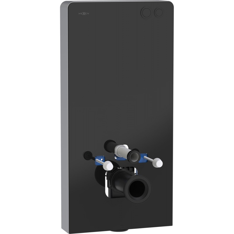 Mexen Tex Air G pneumatinis WC paviršinis rėmas, juodas stiklas - 61150A-70