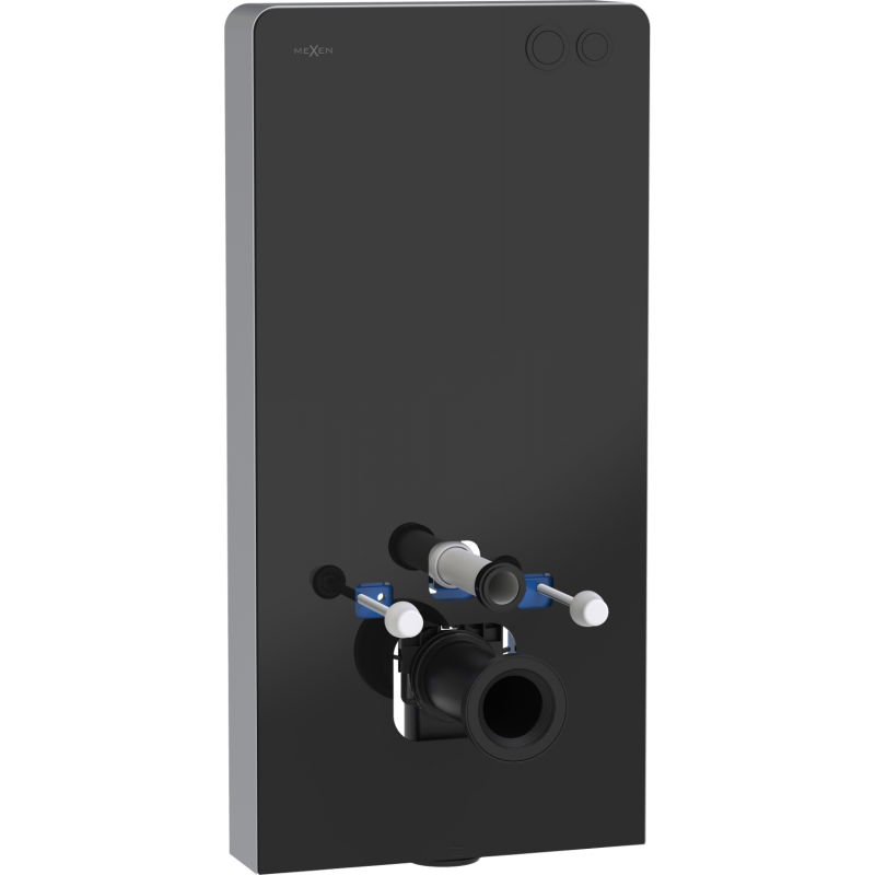 Mexen Tex Air G potinkinis pneumatinis rėmas WC, juodas stiklas - 61150A-70