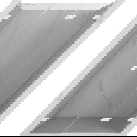 Mexen Lunar-F sulankstomos dešinės dušo durys 125 cm, skaidrios, baltos - 836S-125-050-20-00-P