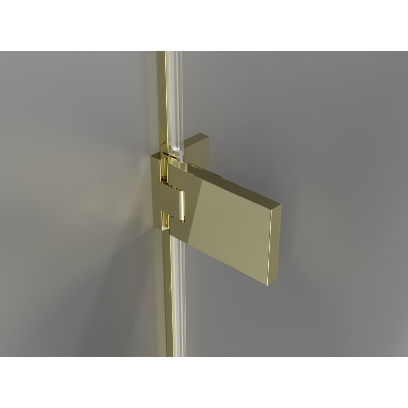 Mexen Lunar-F dešinės sulankstomos dušo durys 125 cm, permatomos, auksinės - 836S-125-050-50-00-P