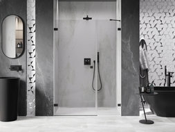 Mexen Lunar-B dušo durys varstomos kairės, 120 cm, skaidrios, juodos - 832S-120-050-70-00-L