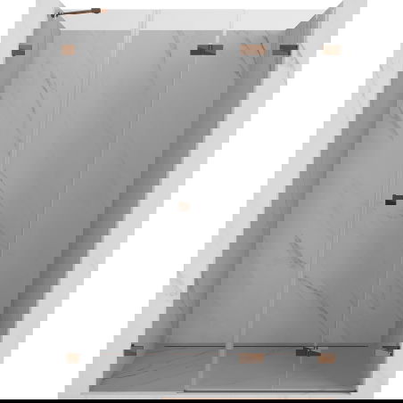 Mexen Lunar-F sulankstomos dušo durys dešinės 110 cm, skaidrios, rožinis auksas - 836S-110-050-60-00-P