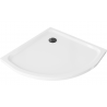 Mexen Flat pusapvalė dušo padėklas slim 100 x 100 cm, baltas, juodas sifonas - 41101010B