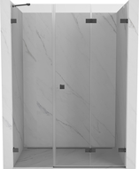 Mexen Lunar-F sulankstomos dušo durys dešinės 120 cm, skaidrios, matinė šlifuota pilka - 836S-120-050-66-00-P