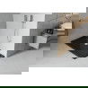 Mexen Flat stačiakampis slim dušo padėklas 140 x 70 cm, Juoda, sifonas  Chromo - 40707014