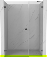 Mexen Lunar-B kairioji varstoma dušo durys 145 cm, skaidrios, tamsios metalo - 832S-145-050-95-00-L