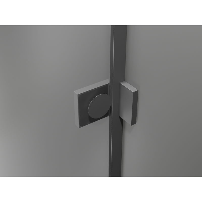 Mexen Lunar-B dušo durys, kairinės varstomos 145 cm, skaidrios, gun metal - 832S-145-050-95-00-L