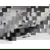 Mexen Lunar-F sulankstomos dušo durys dešinės 130 cm, skaidrios, juodos - 836S-130-050-70-00-P