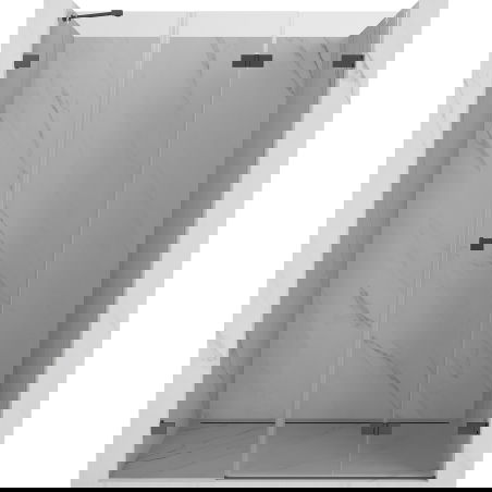 Mexen Lunar-F sulankstomos dešinės pusės dušo durys 120 cm, skaidrios, juodo plieno - 836S-120-050-95-00-P