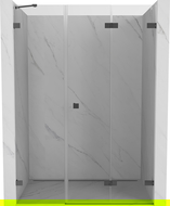 Mexen Lunar-F sulankstomos dušinės durys dešinės 140 cm, skaidrūs, gunmetal - 836S-140-050-95-00-P
