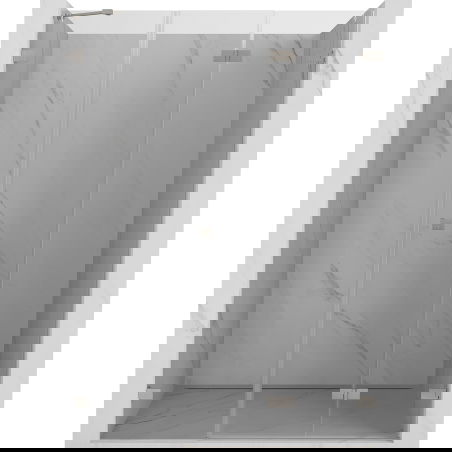 Mexen Lunar-F sulankstomos dušo durys, dešinė pusė, 130 cm, permatomos, šlifuoto nikelio - 836S-130-050-97-00-P