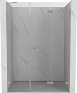 Mexen Lunar-F sulankstomos dušo durys dešinės 140 cm, skaidrios, šlifuotas nikelis - 836S-140-050-97-00-P