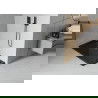 Mexen Flat stačiakampis plonas dušo padas 140 x 70 cm, juodas, juodas sifonas - 40707014B