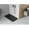 Mexen Flat stačiakampė dušo padėklas slim 120 x 70 cm, juodas, sifonas juodas - 40707012B