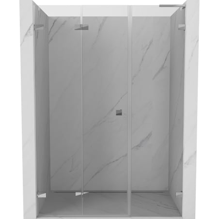 Mexen Lunar-F L sulankstomos kairės dušo durys 115 cm, permatomos, chromuotos - 836SL-115-050-01-00-L