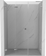 Mexen Lunar-F L sulankstomos dušo durys kairės 140 cm, permatomos, chromas - 836SL-140-050-01-00-L