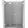 Mexen Lunar-F L sulankstomos dušo durys kairėje 110 cm, skaidrios, baltos - 836SL-110-050-20-00-L