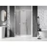 Mexen Lunar-F L sulankstomos dušo durys, kairiosios 120 cm, skaidrios, baltos - 836SL-120-050-20-00-L
