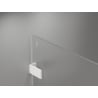 Mexen Lunar-F L lygios duso durys 130 cm, skaidrios, baltos - 836SL-130-050-20-00-L