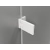 Mexen Lunar-F L lygios duso durys 130 cm, skaidrios, baltos - 836SL-130-050-20-00-L