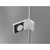 Mexen Lunar-F L lygios duso durys 130 cm, skaidrios, baltos - 836SL-130-050-20-00-L